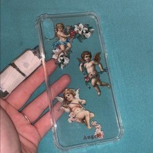cute clear angel phone case iphone xr